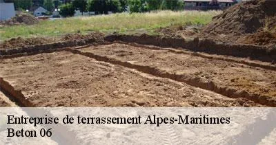 Chantier de terrassement présenté par Beton 06